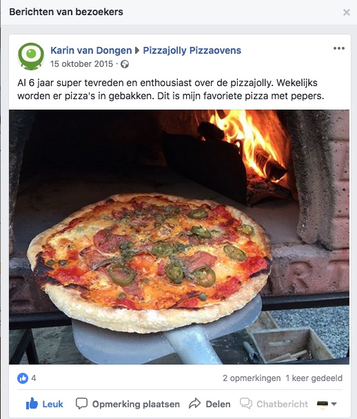 klanten over PIZZAJOLLY pizzaoven