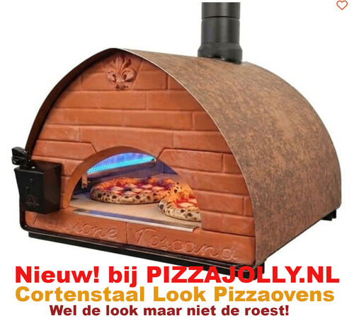 PIZZAJOLLY pizzaovens in Cortenstaal look uitgevoerd